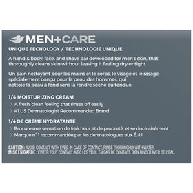 Dove Men+Care Extra Fresh bar lather promotes clean, refreshed skin with mandarin-citrus scent.
