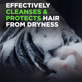 Dove Men+Care Fortifying 2-in-1 shampoo hair-lather visual cue