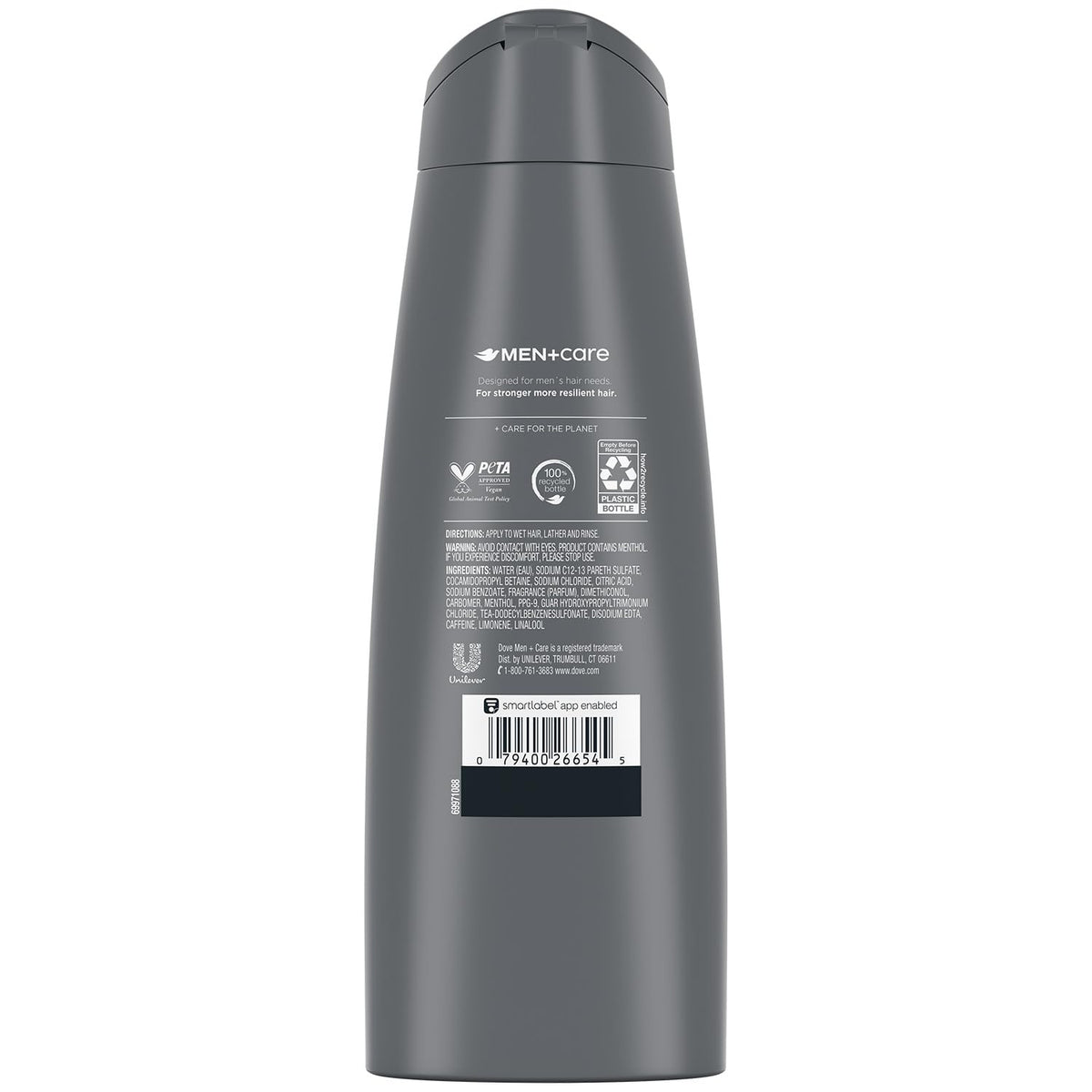 Dove Men+Care Fortifying 2-in-1 shampoo menthol suds provide cooling notes