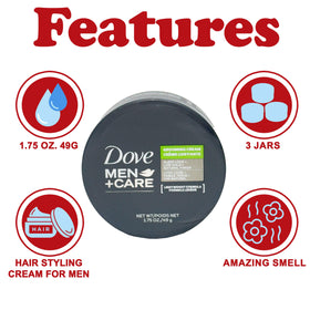 Dove Men+Care Grooming Cream being dispensed for easy application.