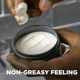 Dove Men+Care Grooming Cream bottle with clean, soft feel.