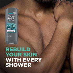 MicroMoisture technology graphic highlighting skin hydration after the shower