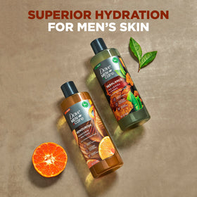 Dove Men+Care Rebalance label features Vitamin and Mineral Complex for moisture.
