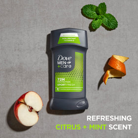DOVE MEN+CARE Sport Fresh 3-pack box image highlighting value and convenience.