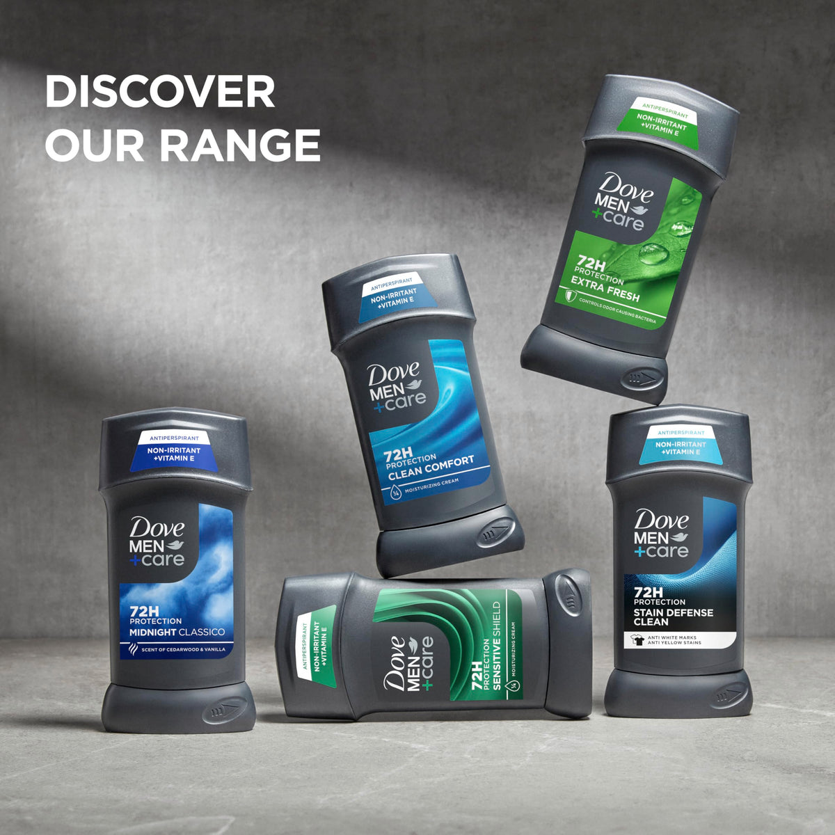DOVE MEN+CARE Sport Fresh logo close-up signaling trusted care.