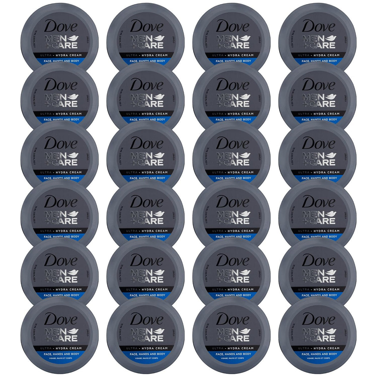 Dove Men+Care Ultra Hydra Cream jar front for quick hydration.