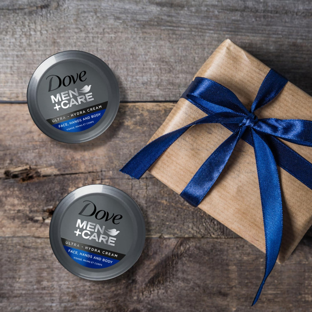 Dove Men+Care Ultra Hydra Cream travel size jar for trips.