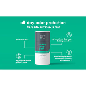 Dove Men+Care Whole Body Deo Stick used on private area for fresh confidence.