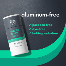 Dove Men+Care Whole Body Deo Stick with woodsy scent for everyday use.