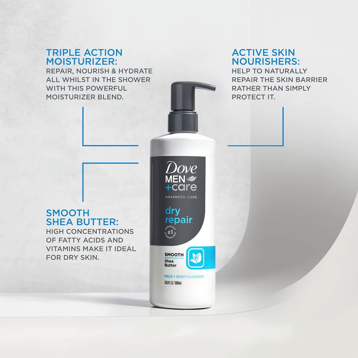 Dove Men+Care woody scent cleanser for face and body
