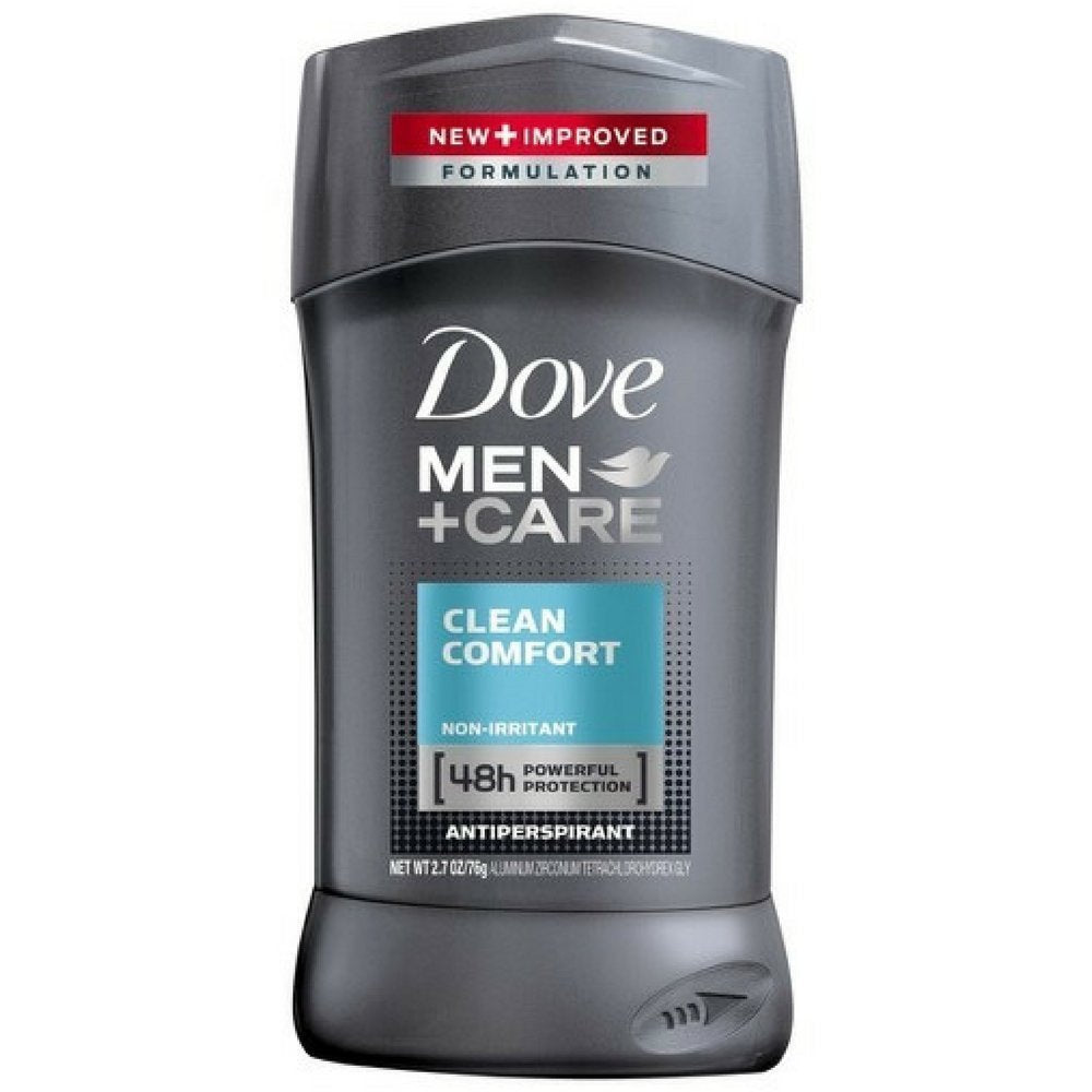 Dove Men+Care Clean Comfort antiperspirant stick 2.7 oz, 5-pack, provides long lasting sweat protection