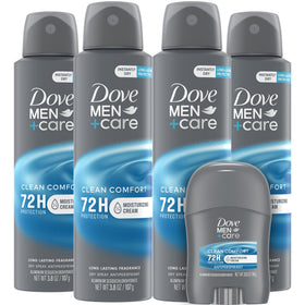 Dove Men+Care dry spray bottle front view for all-day protection