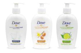 Dove Deeply Nourishing hand wash bottle with creamy lather for daily cleansing