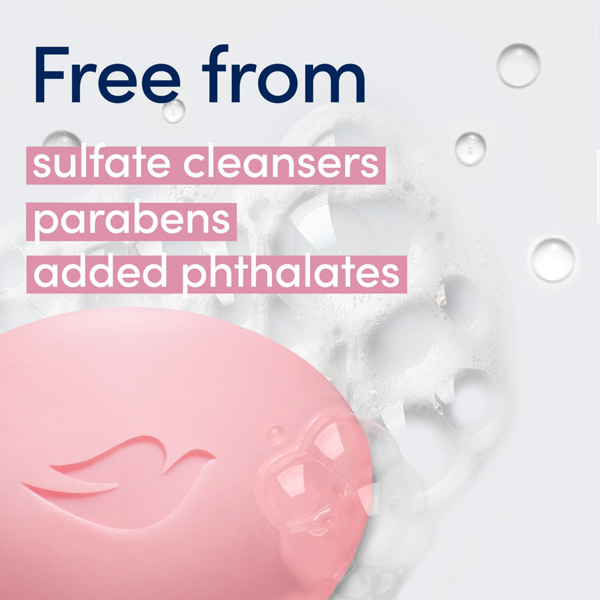 Dove Pink Beauty Bar in bathroom, plant-based, dermatologist-tested care