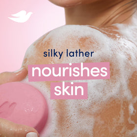 Dove Pink Beauty Bar soap foam, gentle cleansing for skin