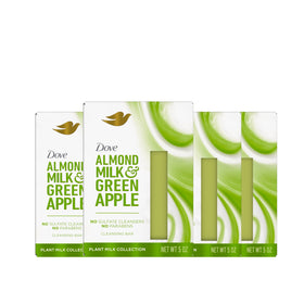 Dove plant milk front packaging showing moisturizing almond milk benefits