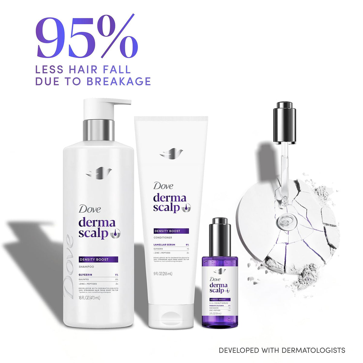 Dove shampoo and conditioner duo shown together for complete routine
