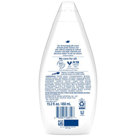 Dove Silky Velvet bottle closeup highlighting creamy lather and softness.
