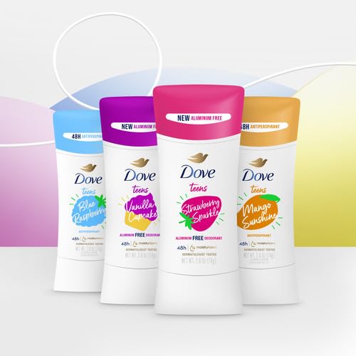 Dove Teens vegan and cruelty-free badge signals gentle, ethical care.