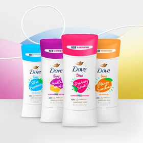Dove Teens vegan and cruelty-free badge signals gentle, ethical care.