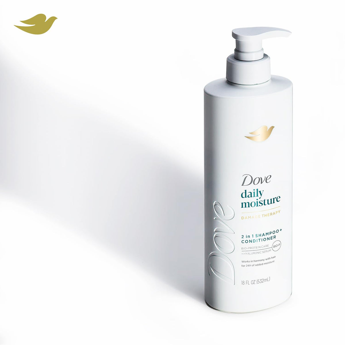 Dove two-piece set packaging displayed for daily hydration.