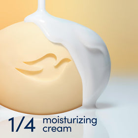 Dove soap with shea butter emphasizes gentle moisture.