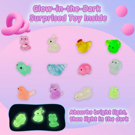 DOVIPE Glow-in-the-dark animal toy inside the bath bomb for tub time