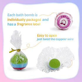 DOVIPE Gift-ready bath bomb set for kids with surprise toy