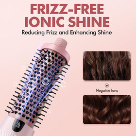 Dovza Blowout Boost ceramic-tourmaline barrel delivers even heat for glossy results.