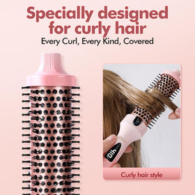 Dovza Blowout Boost dual PTC heaters speed up curling during brushing.