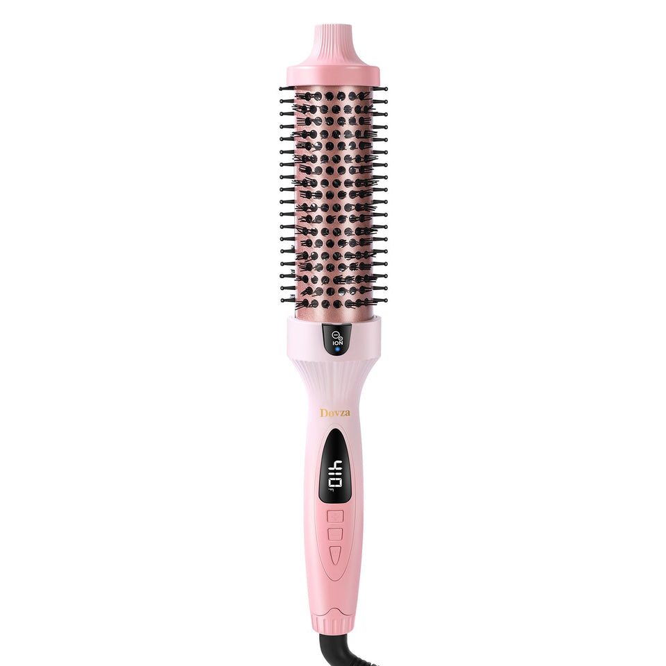 Dovza Blowout Boost front view showing the thermal brush for voluminous styling.