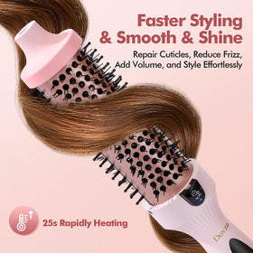 Dovza Blowout Boost negative ion technology helps reduce frizz and boost shine.