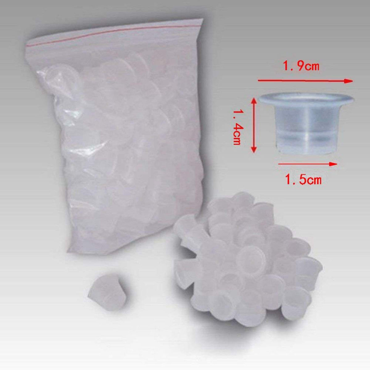 DOWEI ink cups with wide edge design prevent spills during sessions.