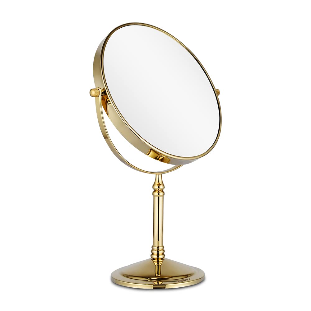 DOWRY makeup mirror with 10x magnification for precise makeup checks.