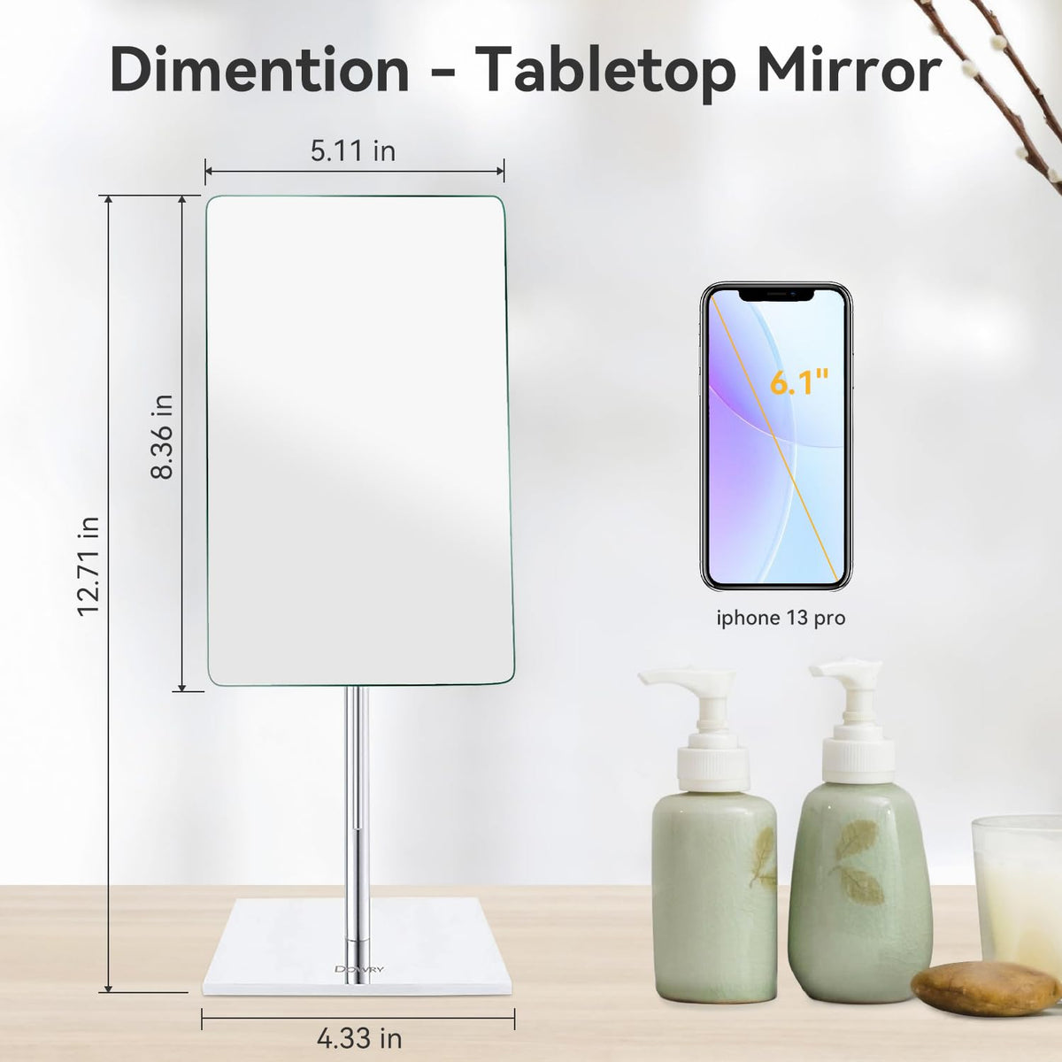 Dowry travel-friendly compact design fits bags and shelves