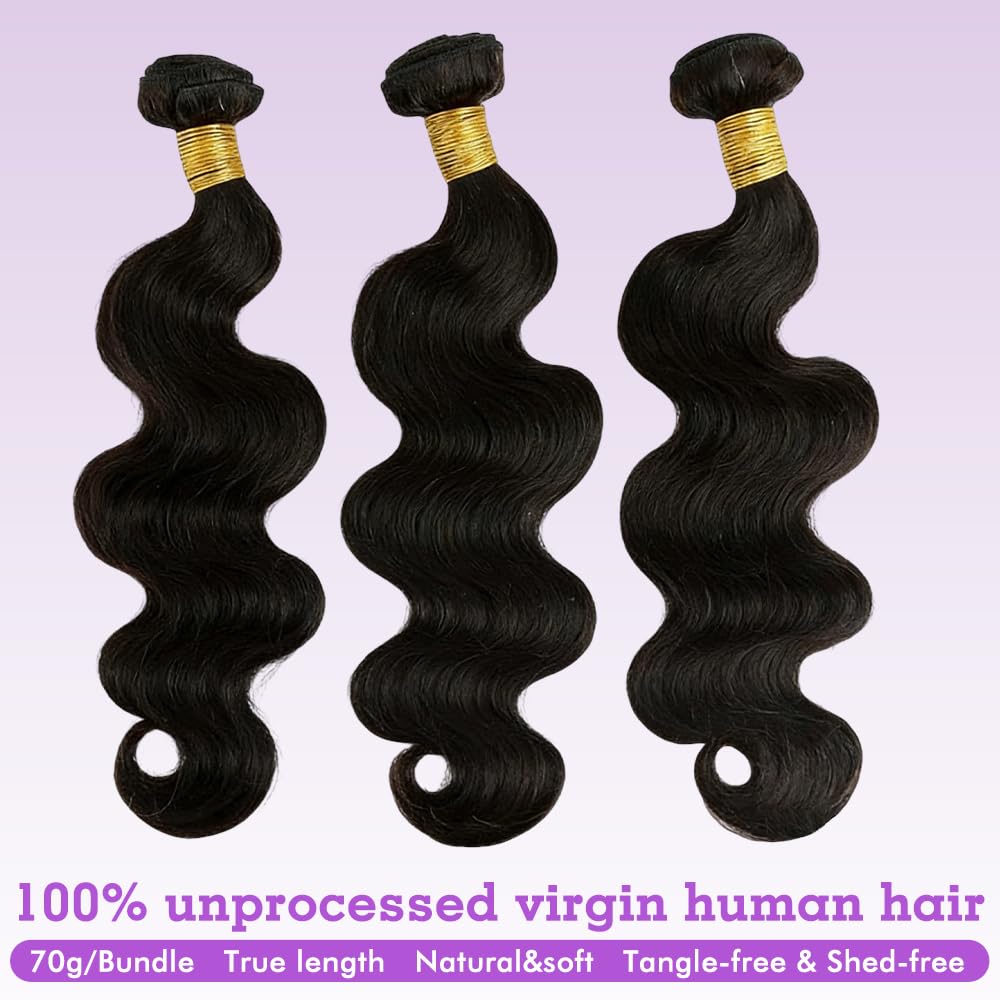 Dowstalgirl body wave bundles 18-inch pack for longer, silky Remy extensions