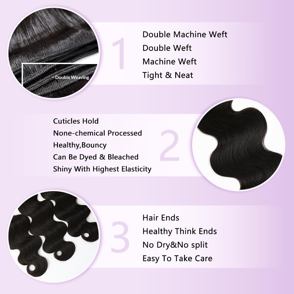 Dowstalgirl body wave bundles 20-inch pack adds length and bounce