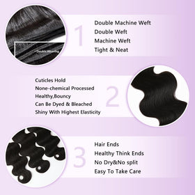 Dowstalgirl body wave bundles 20-inch pack adds length and bounce