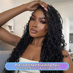 Doxken EZ Braid Knotless 26-Inch, neat, secure box braids in action.