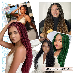 Doxken EZ Braid pack application idea for boho box braids at home.