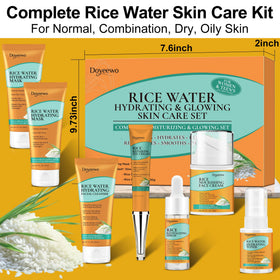 DOYEEWO Skin Care Set 7Pcs eye cream targets puffiness and dark circles.