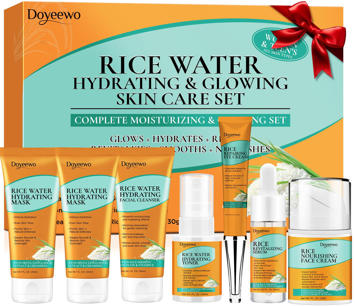DOYEEWO Skin Care Set 7Pcs foam cleanser close-up showing hydration and cleansing.