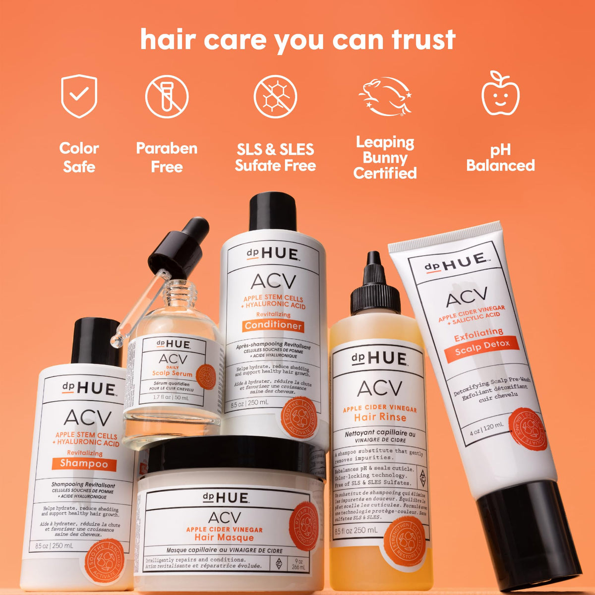 dpHUE jar staged in bathroom setting suggesting weekly scalp-care routine benefit