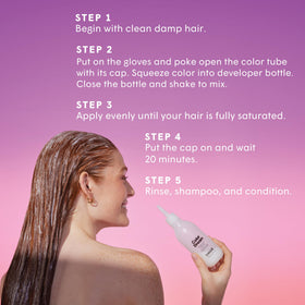 dpHUE Color Dream Cool Blonde color-mix ensures smooth, even results.