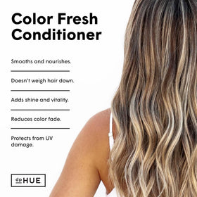 dpHUE Color Fresh Conditioner creamy texture ready to detangle and add shine.