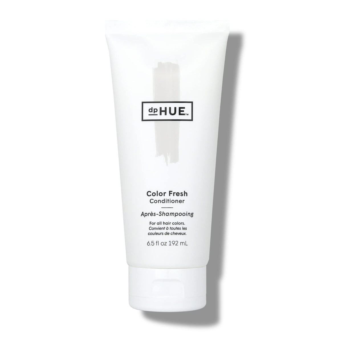 dpHUE Color Fresh Conditioner bottle pouring for vibrant color retention and easy styling.