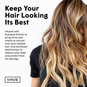 dpHUE Color Fresh Conditioner in shower scene suggesting weekly color-safe hydration.