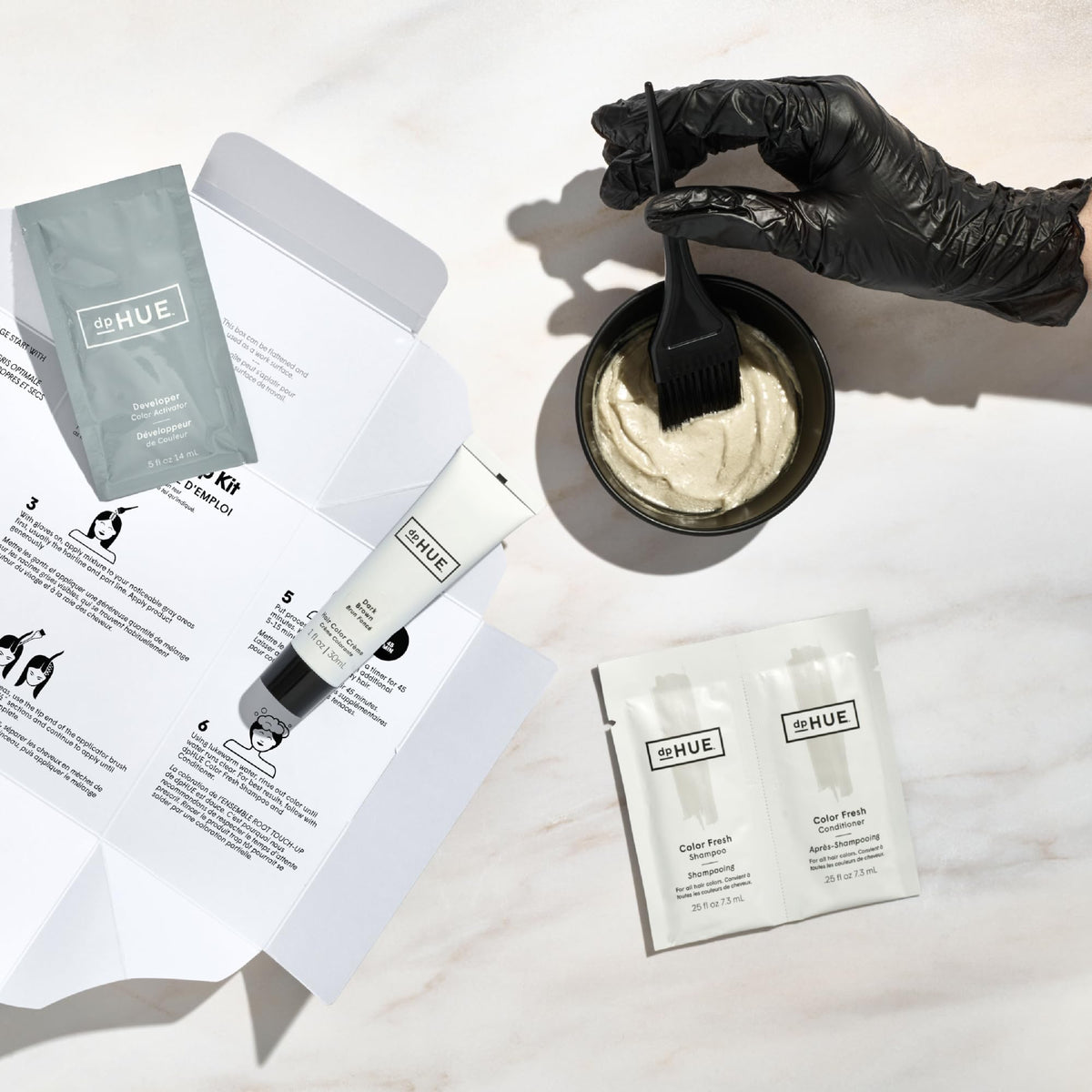 dpHUE Color Fresh Shampoo sample for gentle post-color care.