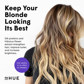 dpHUE Cool Blonde Shampoo hibiscus extract adds brightness and shine