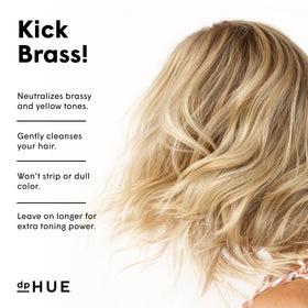 dpHUE Cool Blonde Shampoo rich lather close-up preserving cool blonde tones